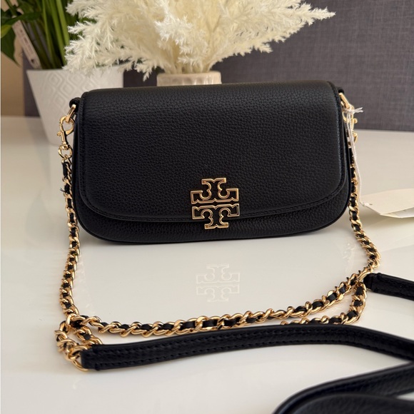 Tory Burch Handbags - NWT Tory Burch Britten Convertible Leather Crossbody black 138772 ($525)